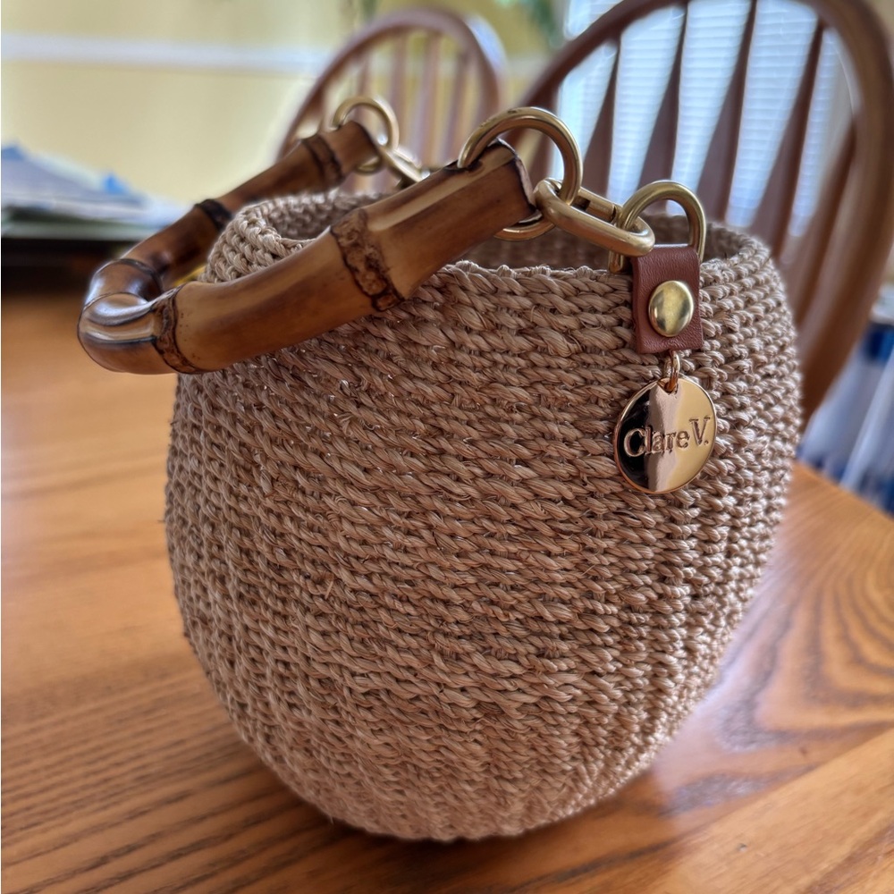 Clare V Petit Pot de Miel Bag with Bamboo Handle
